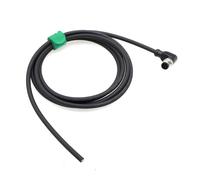 M12A Coded Sensor Cable for Industrial Control Automation Device Network CANopen IO Link Profibus Right Angle 5 Pin Male to Open 3m