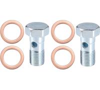 M12x1,25 32mm Longueur Moto Creux Vis Ensemble Argent Tonalité - 6 pcs