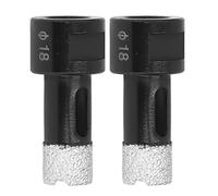 M14 Marble Hole Opener, 2Pcs 18mm Fast Drill Bits for Granite Tile, Sturdy Rock Drill Bit with M14 Female Thread, Portable Crystal Tool for Marble Concrete Stone Opening