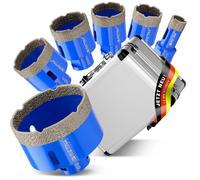 M14 Pro Diamantée Foret à Carrelage Kit 20/35/40/45/50/68mm Pour Meuleuse D'Angle pour Marbre Granit Foret à Carrelage, 6pc