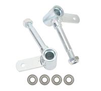 M14 Steering Spindle Stud Flange Hub with 4x 10mm Bearings, Front Wheel Steering Component for Go Kart ATV Quad, Alloy Steel Construction for Durability and Smooth Rotation