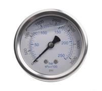 M14x1.5 Pressure Washer Gauge 0-250 Bar 3500 PSI | 0-250 Bar range, 3500 PSI max, M14x1.5 thread, clear pour dial readout, industrial grade