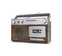 Muse M-152 RC Radio Portable avec Lecteur de Cassettes, Radio analogique FM/MW, enregistreur Cassette, Microphone intégré, entrée auxiliaire 3,5 mm, antenne télescopique, poignée de Transport
