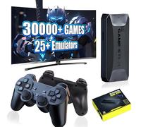 M16 Console Retrogaming Console de Jeux Rétro,30000/20000+ Jeux,25 émulateur,Sortie HD 4K Game Stick,Anti-Shake Console de Jeu Portable avec Manette sans Fil,Bataille à 4 Joueurs,Plug and Play (128G)