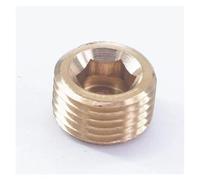 M16 x 1.5mm Male Brass Pipe Countersunk Internal Hex Socket Allen Head Pipe End Cap