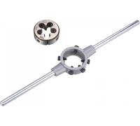 M16 x 2 Round Thread Die and Die Holder 38mm (Fits M12-M16 Die) Adjustable