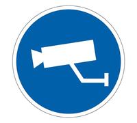 M173 - Surveillance vidéo - Panneau et Signalétique d'obligation - Dimensions au choix - Norme ISO 7010