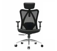 M18 Chaise ergonomique - Soutien 4 points tête/dos/lombaire/mains,Maille respirante,Appui-tête et lombaire réglables,150kg max,BIFMA,Bureau/Maison/Jeux,Noir
