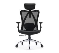 M18 Chaise ergonomique - Triple soutien lombaire avec roulettes de skateboard noires