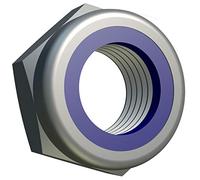 M18 Écrou Hexagonal Creux en Acier Allié Plaqué Zinc Galvanisé, Écrou De Blocage en Nylon (1 Pièces), Écrous de Blocage en Acier et en Nylon. (18mm Ø)