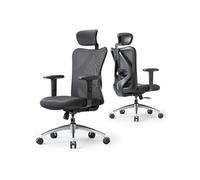 M18 Fauteuil de Bureau,avec Support Lombaire et accoudoir réglable,Noir