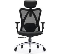SIHOO M18 Fauteuil de Bureau Ergonomique, avec la Lune de Glace,Accoudoir Réglable,Noir