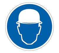 M181 - Port du casque obligatoire - Panneau et Signalétique d'obligation - Dimensions au choix - Norme ISO 7010