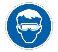 M187 - Lunettes de protection obligatoires - Panneau et Signalétique d'obligation - Dimensions au choix - Norme ISO 7010