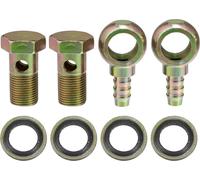 M18x1.5 12mm Voiture Banjo Verrouille Tuyau Barbillon Raccords Adaptateur (Ensemble de 2)