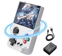 M19 Console de Jeu Portable Console de Jeux Rétro,20000 + Jeux 26 émulateurs,Système Linux/Emelec 4.3,Console retrogaming Écran LCD HD de 3,5 Pouces,Console Portable Batterie 3000mAh (Blanc-64G)