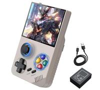 M19 Console de Jeu Portable Console de Jeux Rétro,30000 + Jeux 26 émulateurs,Système Linux/Emelec 4.3,Console retrogaming Écran LCD HD de 3,5 Pouces,Console Portable Batterie 3000mAh (Gris-128G)