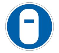 M190 - Masque de soudure obligatoire - Panneau et Signalétique d'obligation - Dimensions au choix - Norme ISO 7010