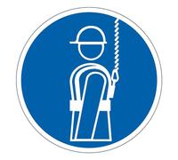 M197 - Harnais de sécurité obligatoire - Panneau et Signalétique d'obligation - Dimensions au choix - Norme ISO 7010