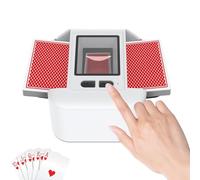 M1L Mélangeur de cartes automatique rechargeable 1 à 2 jeux pour cartes UNO Poker Blackjack Skip-Bo etc. Faible bruit, Shuffle électrique automatique en une pression, mélangeur de cartes de charge USB