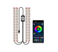 M1U48 48 LED Beads Interior Car Lights Bluetooth-compatible APP Controlled Colorful Ambient Lights f