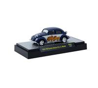 M2 31500-HS63 Modèle USA Deluxe 1953 The Slug Bug Blue Metallic with White Sides Limited Edition to 5566 Pieces Worldwide 1/64 Diecast Model Car by M2