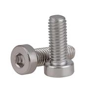 M2 .5 M3 M4 M5 M6 M8 M10 304 A2-70 en acier inoxydable DIN7984, douille hexagonale, tête fine et basse à profil court, vis capuchon Allen(4mm,M2.5 50pcs)
