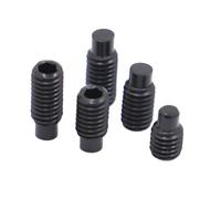 M2.5 M3 M4 M5 M6 M8 M10 M12 M14 M16 DIN915 noir 12.9 vis à six pans creux en acier avec boulons à extrémité convexe à pointe de chien(10mm)