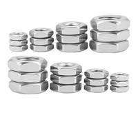 M2 .5 M3 M4 M5 M6 M8 M10 M12 M14 M16 M18 304 écrou hexagonal en acier inoxydable mince écrous hexagonaux plats pour boulons et vis(M14(3pcs))