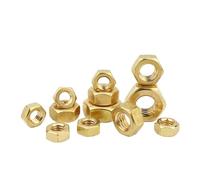 M2 .5 M3 M4 M5 M6 M8 M10 M12 M14 M16 M18 M20 M22 M24, laiton massif, cuivre, écrou hexagonal, boulon à vis, filetage métrique(M2.5-50Pcs)
