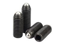 M2.5 M3 M4 M5 M6 M8 M10 M12 M16 304 en acier inoxydable 12.9 noir, douille hexagonale, boule à ressort, piston sans tête, vis de réglage(12.9 grade steel,25MM_10PCS M4)