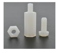 M2 .5 M3 M4 Nylon carte mère entretoise PCB Support carte de Circuit imprimé colonne Rack piliers entretoise en plastique vis hexagonale boulon et écrou ensemble(B,15mm (30Set),M2.5 (Thread 6mm))
