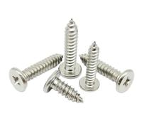 M2.6 M3 5/6/8/10-30mm 304 Stainless Steel Cross Flat Wafer Head Self-tapping Screw 50Pcs(8mm,50pcs M2.6)