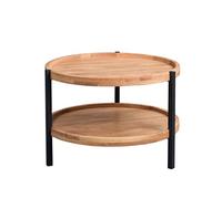 M2 Kollektion Alva 2 Table Basse en Bois de chêne Sauvage plaqué Marron, diamètre 65 cm, Hauteur 46 cm
