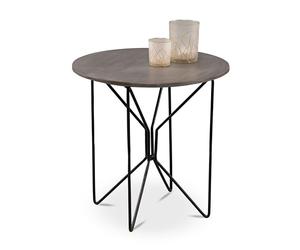 M2 Kollektion Faber 1 Tables d'appoint, Bois Massif de Mangue, H=52cm D=50cm