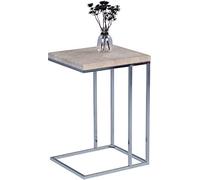 M2 Kollektion Guido 583636 Table d'appoint avec Structure en métal chromé et Plateau décoratif Aspect béton 38 x 43 x 62,5 cm