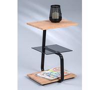 M2 Kollektion Lugana Table d'appoint en Bois, décoration Artisanale, 40 x 56 x 39 cm