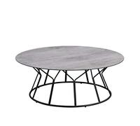 M2 Kollektion Lydia 3 Table Basse en Verre Gris Diamètre 90 cm Hauteur 35 cm
