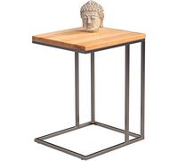 M2 Kollektion Odis Table d'appoint, Bois d'ingénierie, Cœur de hêtre/métal Aspect Acier Inoxydable, 38 x 43 x 62 cm