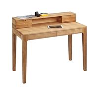 M2 Kollektion Oskar 612522 Bureau/Console en Bois de chêne Sauvage Massif huilé avec tiroirs et Plateau 110 x 55 cm, Hauteur Totale 96 cm, Hauteur du Plateau 76 cm