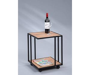 M2 Kollektion Paris 1 Table d'appoint en Bois Artisanal, 40 x 51 x 40 cm