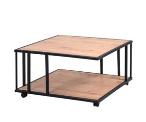 M2 Kollektion Paris 2 Table Basse en Bois Artisanal 75 x 41 x 75 cm