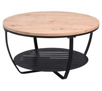 M2 Kollektion Table Basse Palermo en Noir, 80 x 43 x 80 cm (l x H x P)