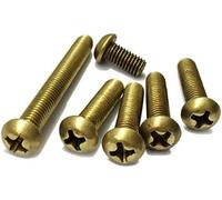 M2 Lot de 100 vis à tête bombée Phillips Phillips-PH en laiton M2 x 5 mm