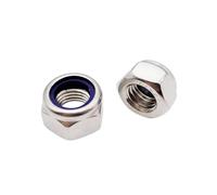 M2 M2.5 M3 M3.5 M4 M5 M6 M8 M10 M12 M14 M16 304 acier inoxydable noir hexagonal en Nylon écrou de blocage écrou de blocage autobloquant(304 stainless steel,10pcs M8)