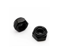 M2 M2.5 M3 M3.5 M4 M5 M6 M8 M10 M12 M14 M16 304 Stainless Steel Black Hex Insert Lock Nut Self-locking Locknut(Black carbon steel,5pcs M10)