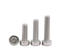 M2 M2.5 M3 M4 M5 M6 M8 304 A2-70 acier inoxydable Torx Six lobes mince bas profil court boulon à tête vis boulons de sécurité(M5x18mm-20pcs)
