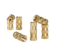 M2 M2.5 M3 M4 M5 M6 M8 M10 Écrou thermofusible en laiton Écrou d'insertion fileté à chaud moleté pour pièces(Length 12mm,M3(OD4.5mm) 50Pcs)