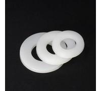 M2 M2.5 M3 M4 M5 M6 M8 M10 M12 M14 M16 M18 M20 rondelle plate en Nylon noir/blanc entretoise plaquée joints d'isolation en plastique bague d'étanchéité(White,M4X8X1(100pcs))