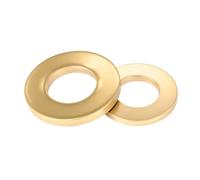 M2 M2.5 M3 M4 M5 M6 M8 M10 M12 M14 M16 M22 M27 304 rondelles plates en acier inoxydable et en laiton joint métallique d'étanchéité cale d'espacement simple(Brass,150Pcs M5x9x0.8mm)